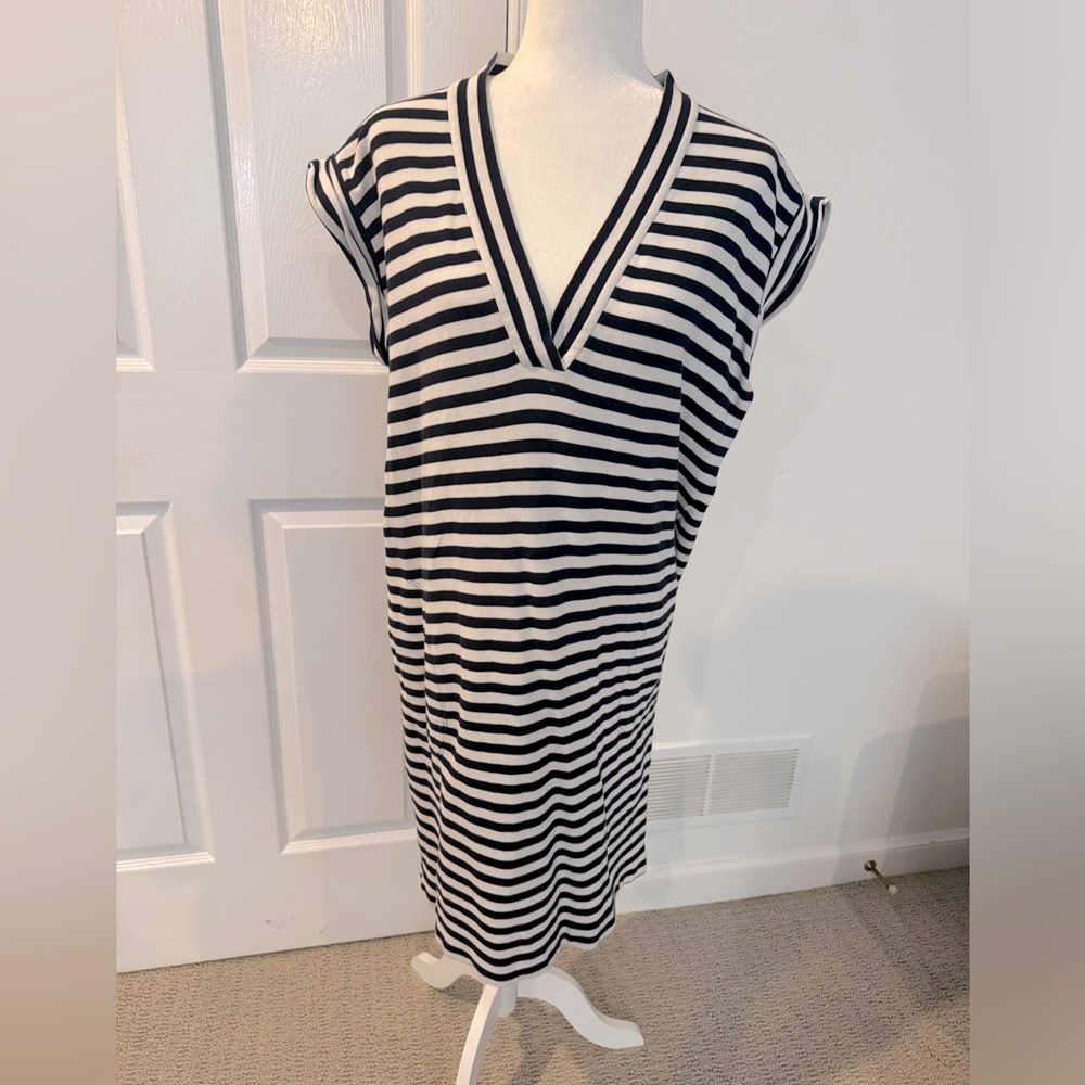 ATM cotton casual stripe dress